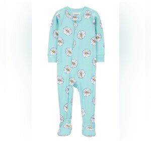 Carter's Teal Daisy Print Footie